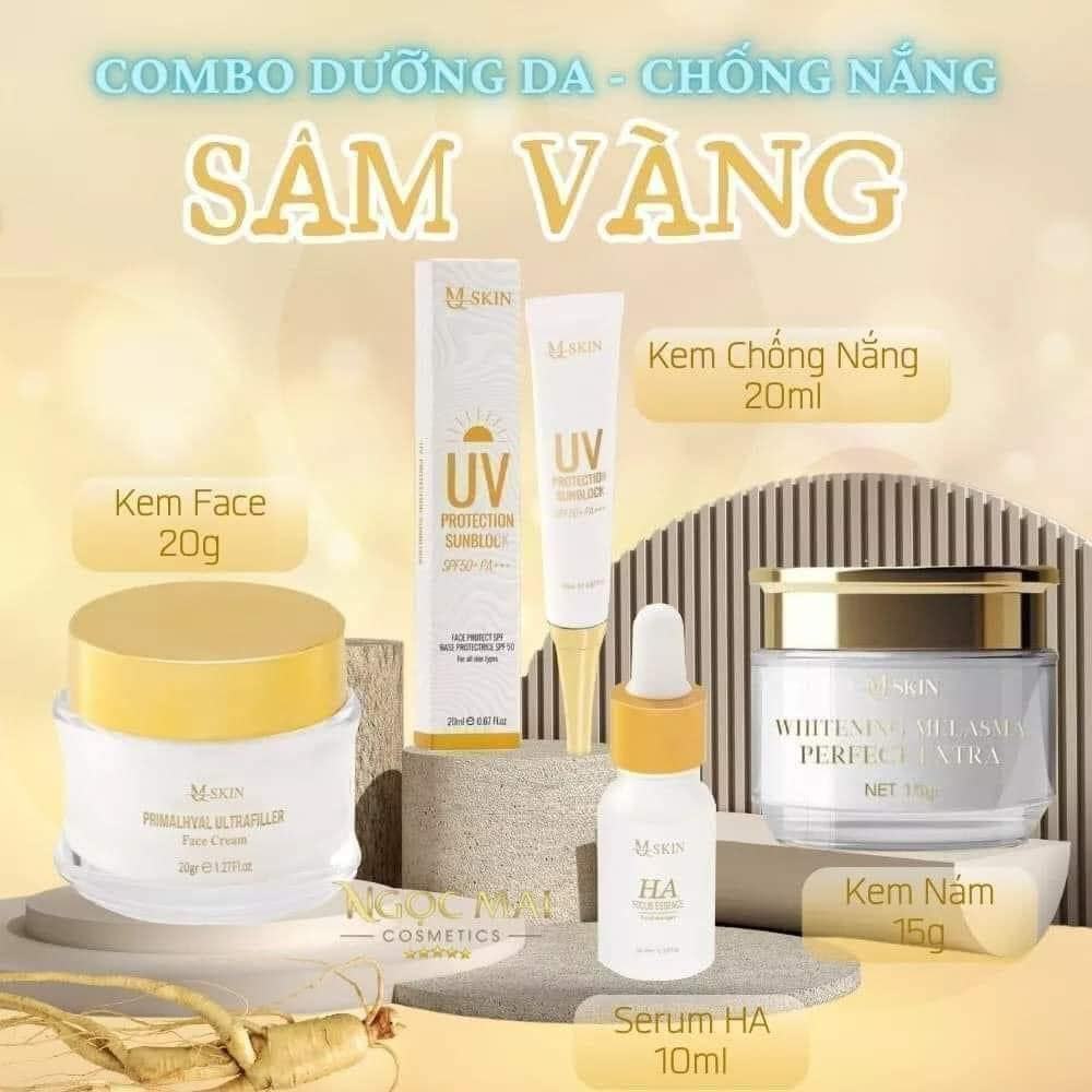 Combo Kem Face Sâm Vàng MQ Skin chính hãng Sỉ Mỹ Phẩm Online