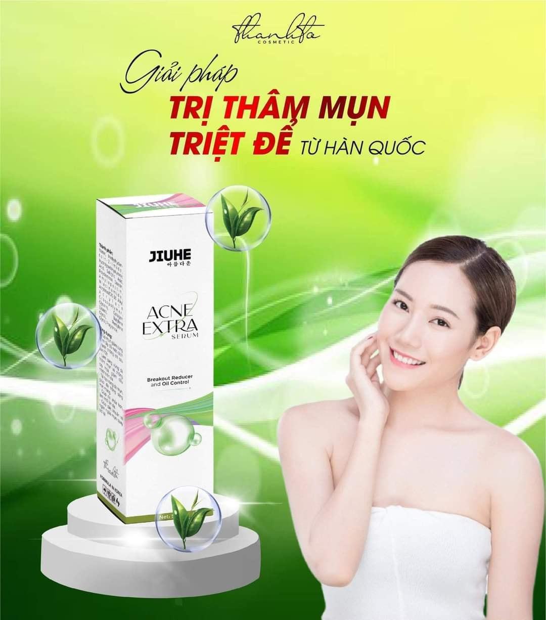 Combo giảm mụn kem Face Rau Má Centella Ance Jiuhe và Serum Acne ExTra