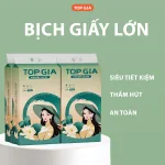 Giấy Rút Đáy Topgia Sắc Việt 4 Lớp, 1280 Tờ, Túi Treo (1 Bịch)