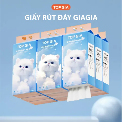 Khám phá 1 Bịch Khăn Giấy Rút Đáy Topgia Gia Gia Xanh thuộc nhóm top gia