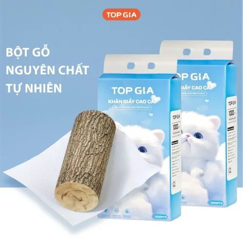 Sỉ 1 Bịch Khăn Giấy Rút Đáy Topgia Gia Gia Xanh