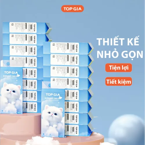 Sỉ 1 Bịch Khăn Giấy Rút Đáy Topgia Gia Gia Xanh