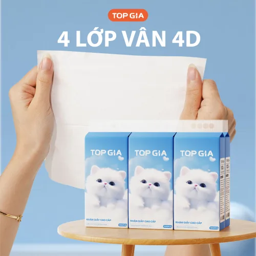 Sỉ 1 Bịch Khăn Giấy Rút Đáy Topgia Gia Gia Xanh