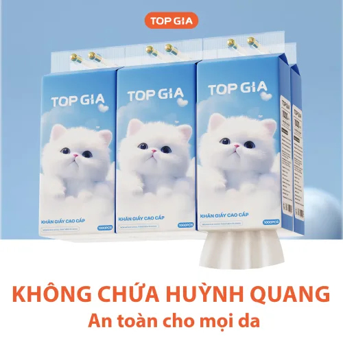 Sỉ 1 Bịch Khăn Giấy Rút Đáy Topgia Gia Gia Xanh