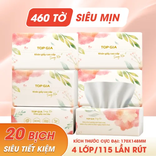 Bảng giá sỉ 1 Gói Nhỏ Giấy Ăn Topgia Sương Mai