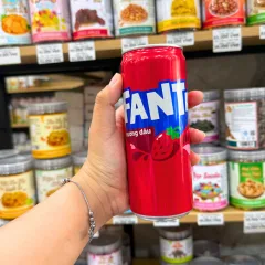 3 Lon Nước Ngọt Fanta Hương Dâu Dạng Lon 320ml/Lon
