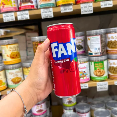 3 Lon Nước Ngọt Fanta Hương Dâu Dạng Lon 320ml/Lon