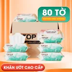 1 Thùng 10 Bịch Khăn Ướt 80 Tờ Topgia Ban Mai