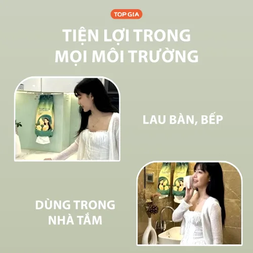 Phân phối 1 Thùng 2 Bịch Khăn Mặt Khô TOPGIA Sắc Việt