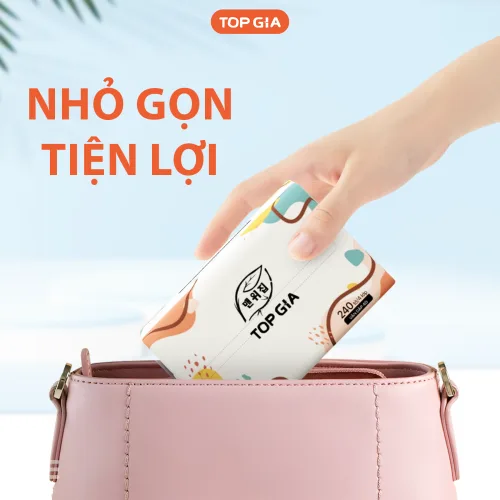 1 Thùng 20 Gói Giấy Ăn Topgia Đa Sắc