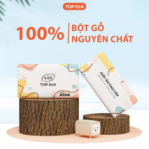 1 Thùng 20 Gói Giấy Ăn Topgia Đa Sắc