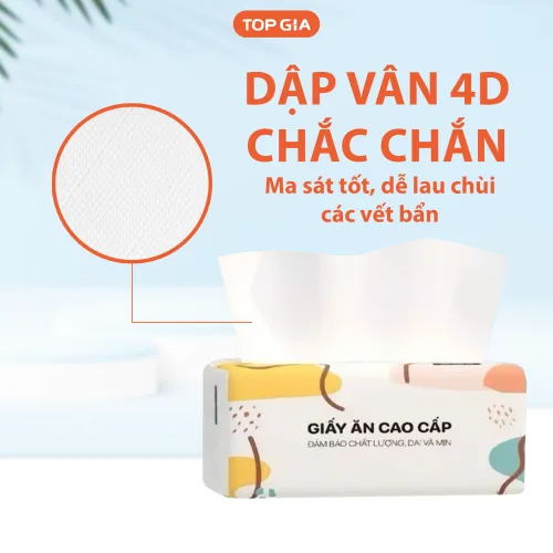 1 Thùng 20 Gói Giấy Ăn Topgia Đa Sắc
