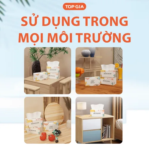 1 Thùng 20 Gói Giấy Ăn Topgia Đa Sắc