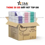 Bảng giá sỉ 1 Thùng 30 Gói Khăn Giấy Ăn 3 Màu Top Gia Loại Nhỏ