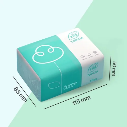 Bảng giá sỉ 1 Thùng 30 Gói Khăn Giấy Ăn 3 Màu Top Gia Loại Nhỏ