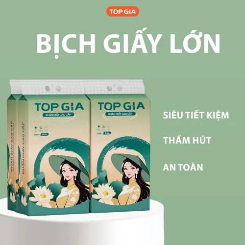 Giấy rút đáy Topgia Sắc Việt, thùng 4 bịch