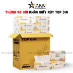 Khăn Giấy Ăn Top Gia Sắc Màu Loại Nhỏ, 1 Thùng 40 Gói