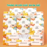 Khăn Giấy Ăn Top Gia Sắc Màu Loại Nhỏ, 1 Thùng 40 Gói