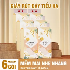 1 Thùng 6 Bịch Giấy Ăn Rút Đáy Topgia Tiểu Hạ