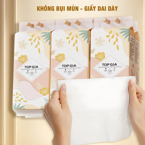 1 Thùng 6 Bịch Giấy Ăn Rút Đáy Topgia Tiểu Hạ