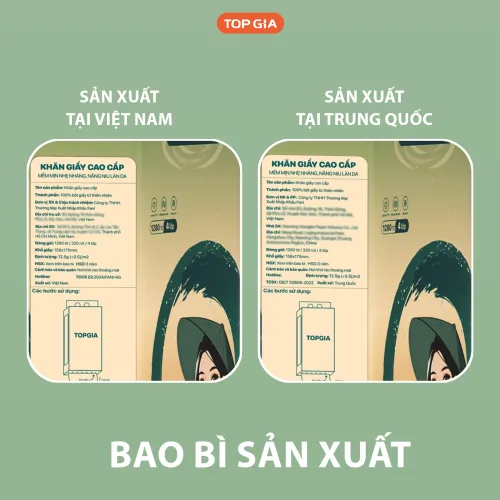 Topgia Sắc Việt Giấy Rút Đáy 4 Lớp 1280 Tờ, Thùng 6 Bịch