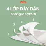 Topgia Sắc Việt Giấy Rút Đáy 4 Lớp 1280 Tờ, Thùng 6 Bịch