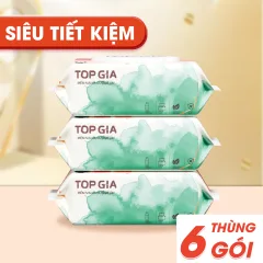 1 Thùng 6 Bịch Khăn Ướt 80 Tờ Topgia Ban Mai