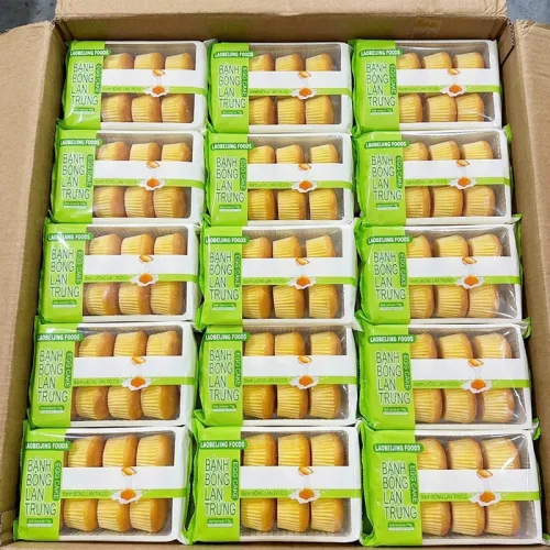 1 Thùng Bánh Bông Lan Trứng Mini Laobeijing Foods (183g x 24 Khay) phù hợp để tham khảo khi chọn Laobeijing Foods