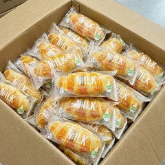 Bảng giá sỉ 1 Thùng Bánh Mì Sừng Bò WEICHUDAO Vị Sữa - Thùng 32 Cái