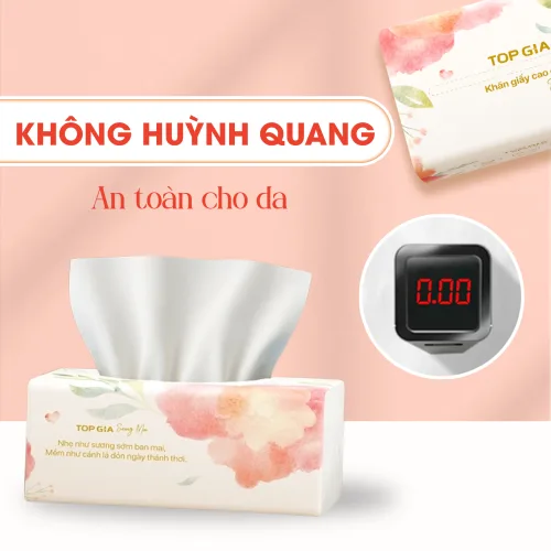 Giấy ăn Topgia Sương Mai 4 lớp, thùng 20 gói 460 tờ