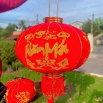 Bảng giá sỉ 2 LỒNG ĐÈN NHUNG KẺ TẾT 80CM(Giá 2 cái)