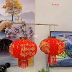 Bảng giá sỉ 2 LỒNG ĐÈN NHUNG KẺ TẾT 80CM(Giá 2 cái)