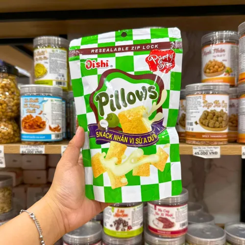 3 Bịch Bánh Quy Nhân Kem Socola OISHI PILLOWS Mix Vị 80g