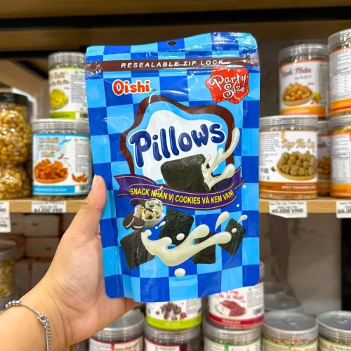 3 Bịch Bánh Quy Nhân Kem Socola OISHI PILLOWS Mix Vị 80g