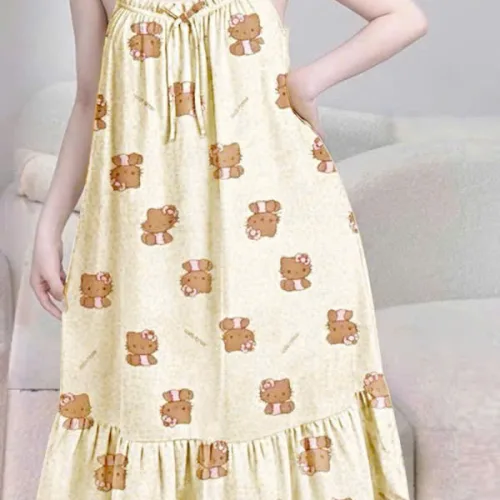 Đầm tole nữ 2 dây vài tole mát TD084