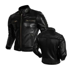 Áo Khoác Da Nam Dây Kéo Đồng Lót Lông Cao Cấp (Có size to 3x)