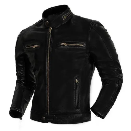 Áo Khoác Da Nam Dây Kéo Đồng Lót Lông Cao Cấp (Có size to 3x)