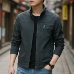 Áo Khoác Kaki Nam Phối Túi Trước Ngực Cao Cấp