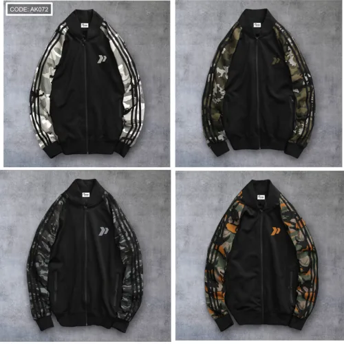 Áo Khoác Nam Bomber Phối Tay Lính
