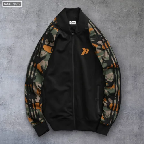 Áo Khoác Nam Bomber Phối Tay Lính