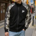 Áo Khoác Nam Bomber Phối Tay Lính