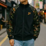 Áo Khoác Nam Bomber Phối Tay Lính