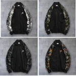Áo Khoác Nam Bomber Phối Tay Lính