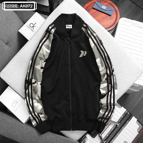 Áo Khoác Nam Bomber Phối Tay Lính