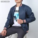Áo Khoác Nam Dù 2 Lớp Bomber Phối Sọc