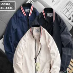 Áo Khoác Nam Dù 2 Lớp Bomber Phối Sọc