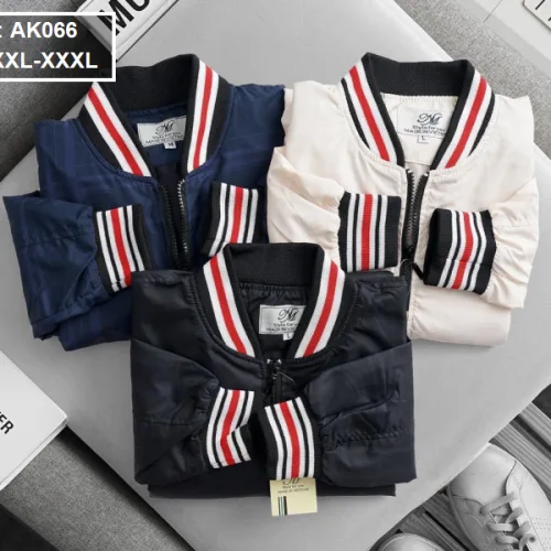 Áo Khoác Nam Dù 2 Lớp Bomber Phối Sọc