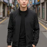 Áo Khoác Nam Rurumen Chất Dù 2 Lớp Kiểu Trơn Cổ Đứng Cao Cấp (Có Size 3x)