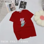 Áo nữ thun thái form suông ôm vừa in chữ vẽ màu