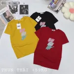 Áo nữ thun thái form suông ôm vừa in chữ vẽ màu